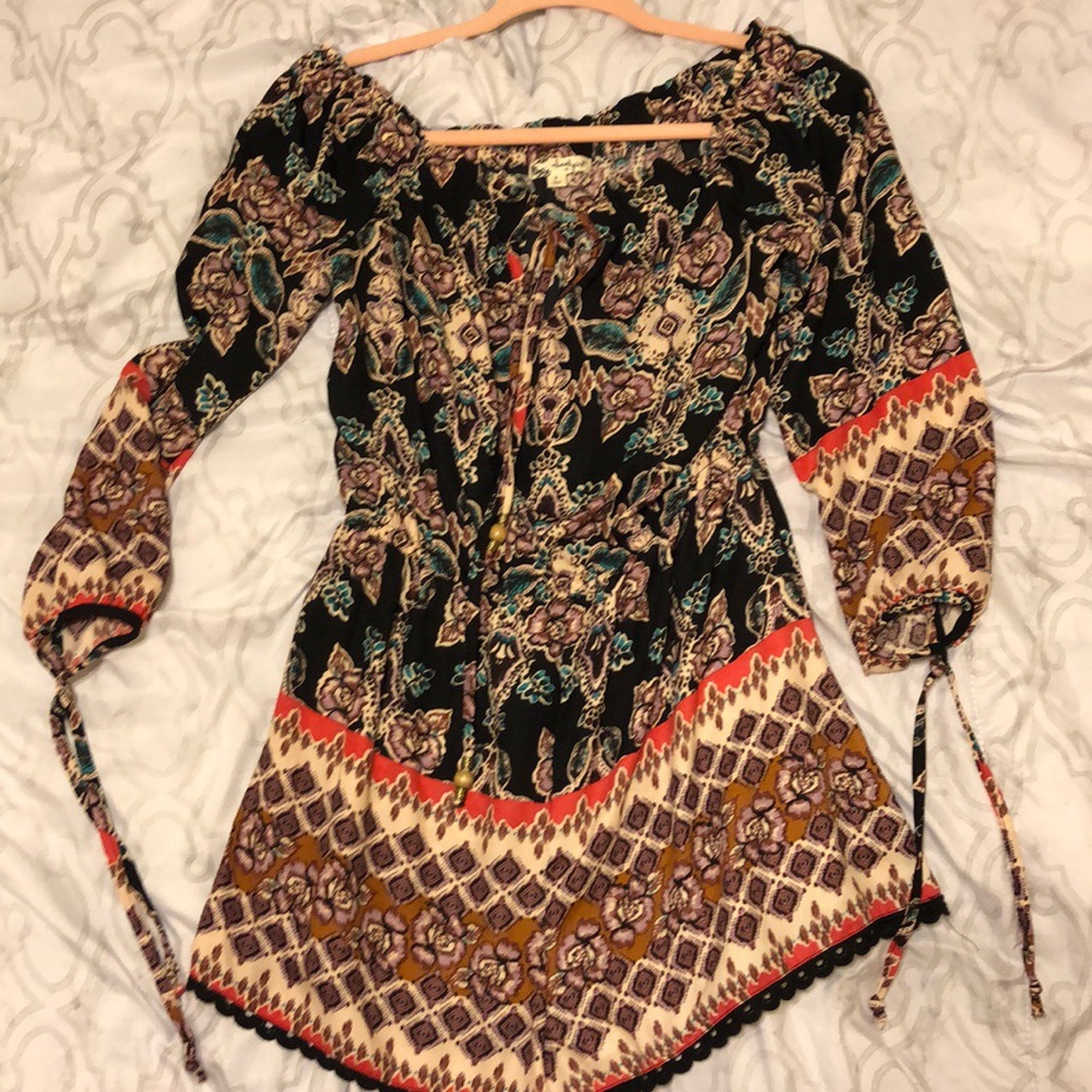 Black boho romper